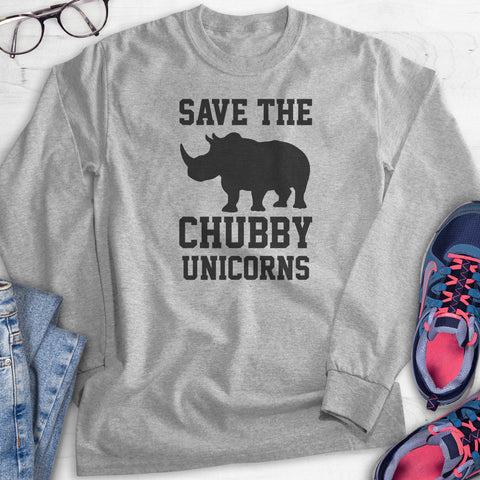 Save The Chubby Unicorns Hoodie, Sweatshirt, Long Sleeve T-shirt