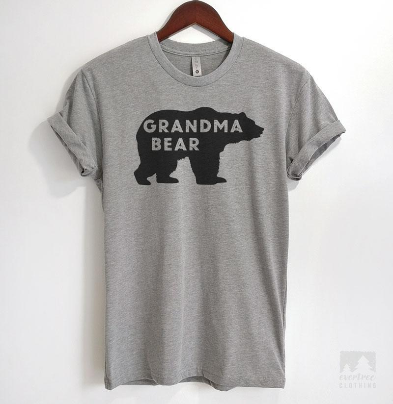 Grandma Bear Heather Gray Unisex T-shirt