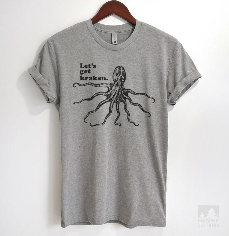 BoredWalk Women's What's Kraken Sea Monster Vneck T-Shirt, Select A Size / Heather