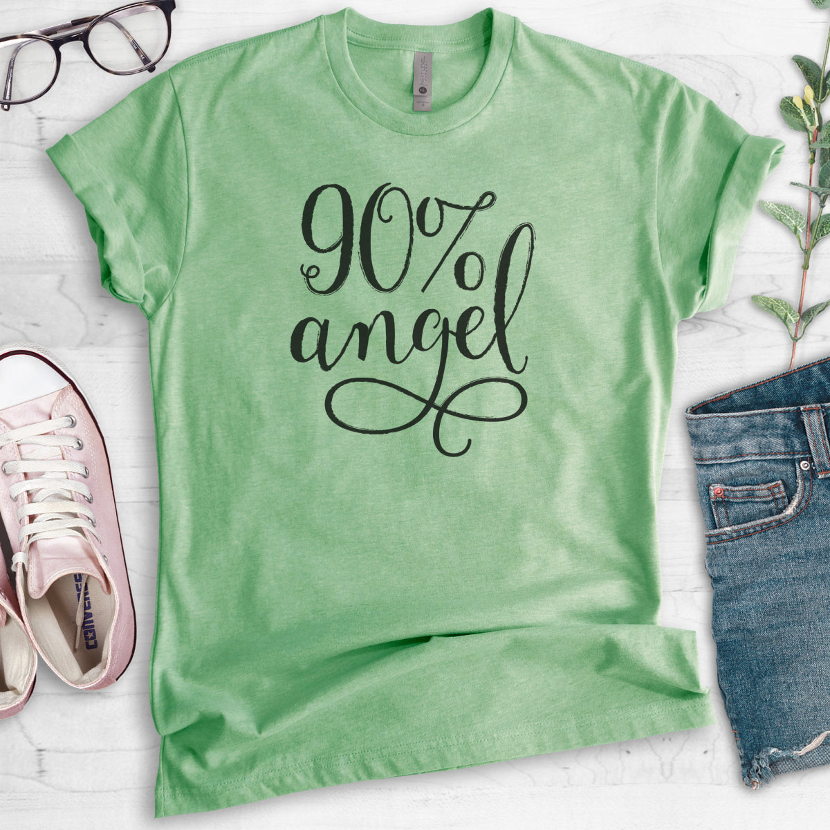 90% Angel T-shirt | Design by Evertree Clothing