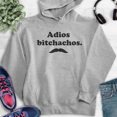 Adios Bitchachos Hoodie Heather Gray