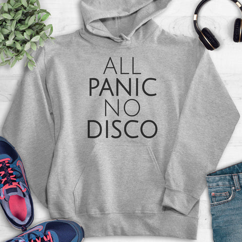 All Panic No Disco Hoodie Heather Gray