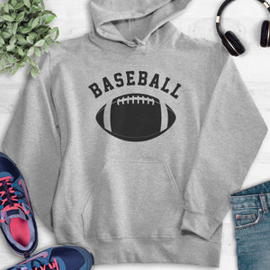 Baseball Hoodie Heather Gray