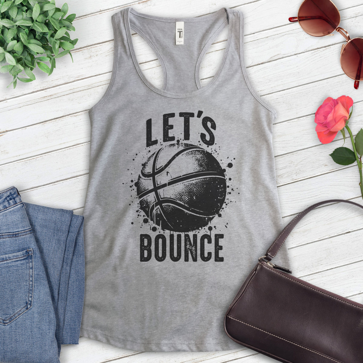 Let's Bounce Basketball Tank Top