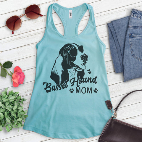 Basset Hound Mom Tank Top