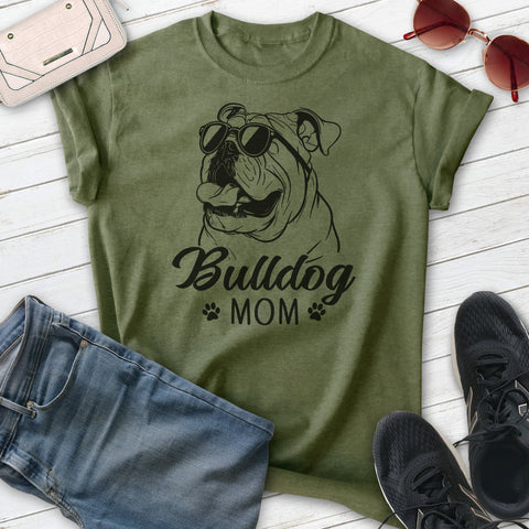 English Bullog Mom T-shirt