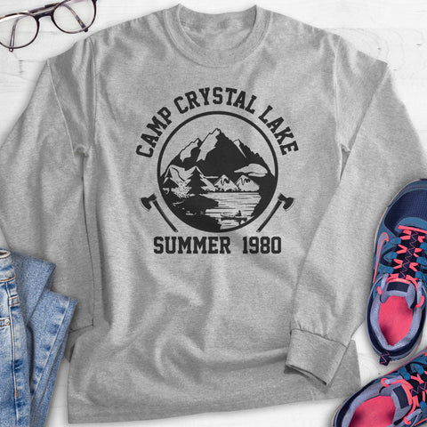 Camp Crystal Lake Hoodie, Sweatshirt, Long Sleeve T-shirt