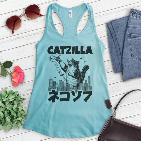 Catzilla Cute Cat Tank Top