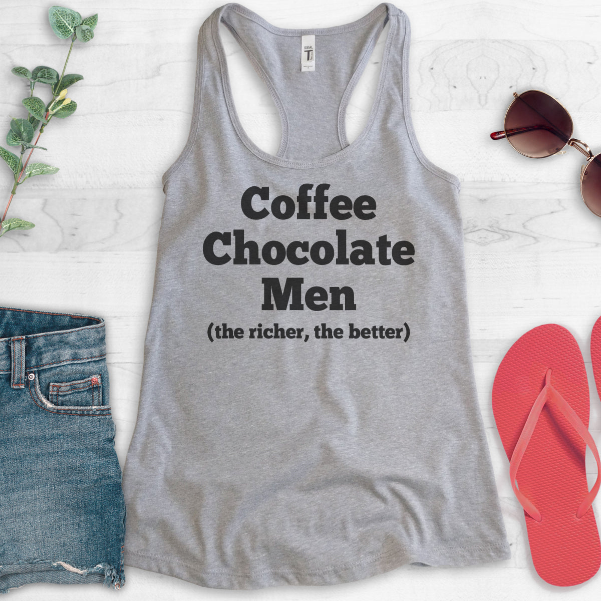 Coffee Chocolate Men (The Richer, The Better) Tank Top