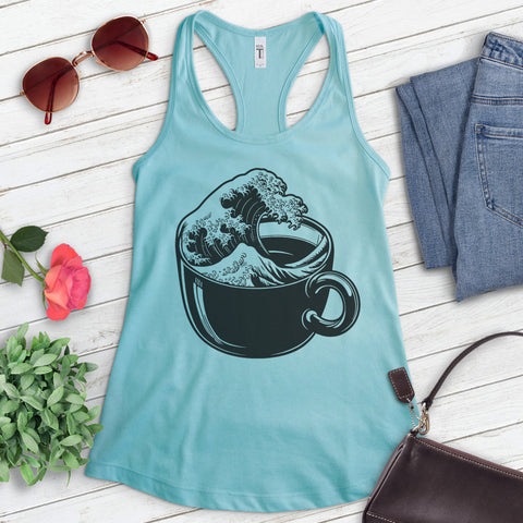 The Wave Coffee Cup Tank Top