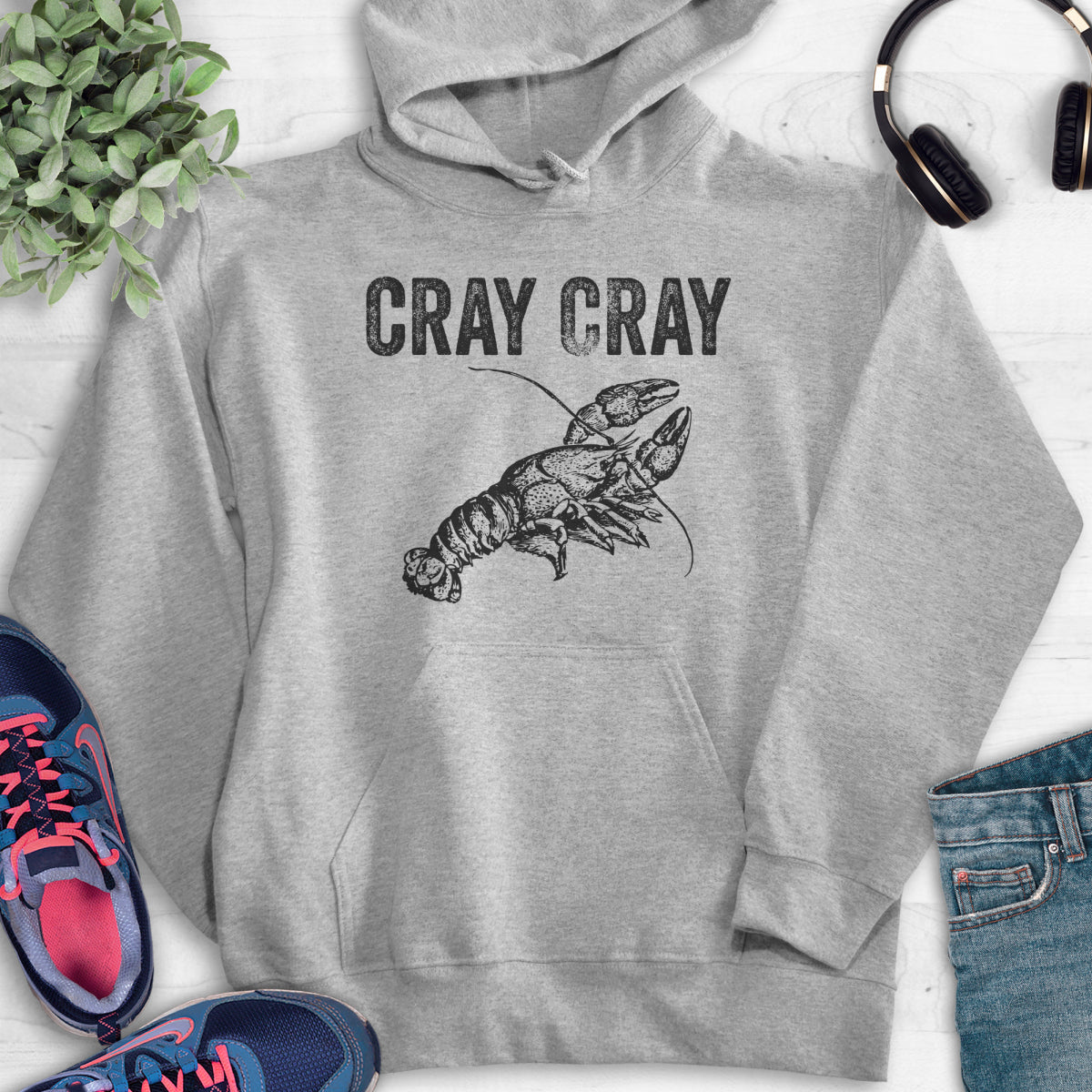 Cray Cray Hoodie Heather Gray