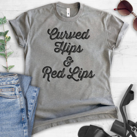 Curved Hips And Red Lips T-shirt