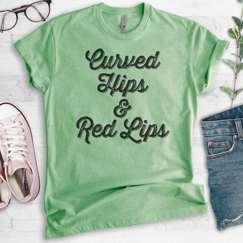 Curved Hips And Red Lips T-shirt
