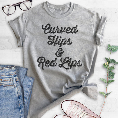 Curved Hips And Red Lips T-shirt