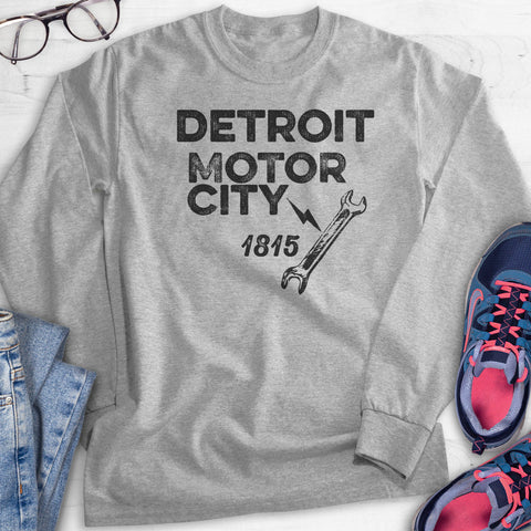 Detroit Motor City Hoodie, Sweatshirt, Long Sleeve T-shirt