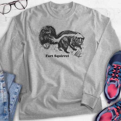 Fart Squirrel Hoodie, Sweatshirt, Long Sleeve T-shirt