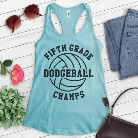 Fifth Grade Dodgeball Champs Tank Top