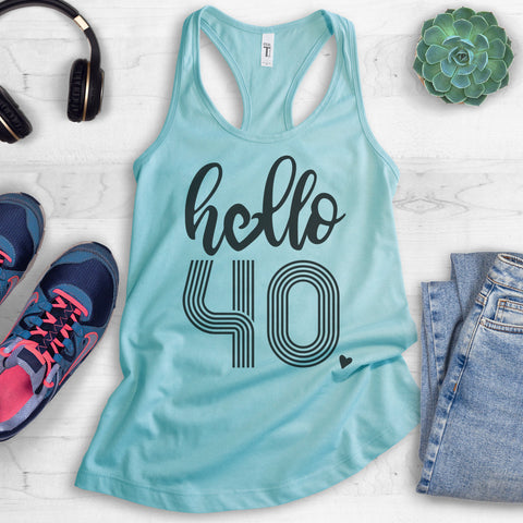 Hello 40 Tank Top