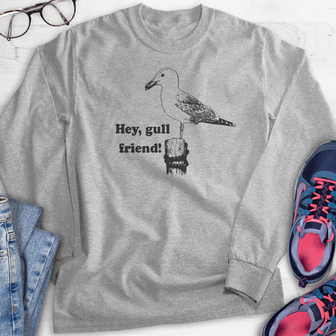 Hey Gull Friend Hoodie, Sweatshirt, Long Sleeve T-shirt