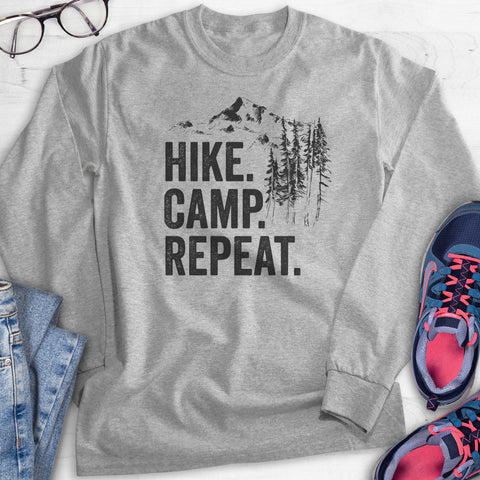 Hike Camp Repeat Hoodie, Sweatshirt, Long Sleeve T-shirt