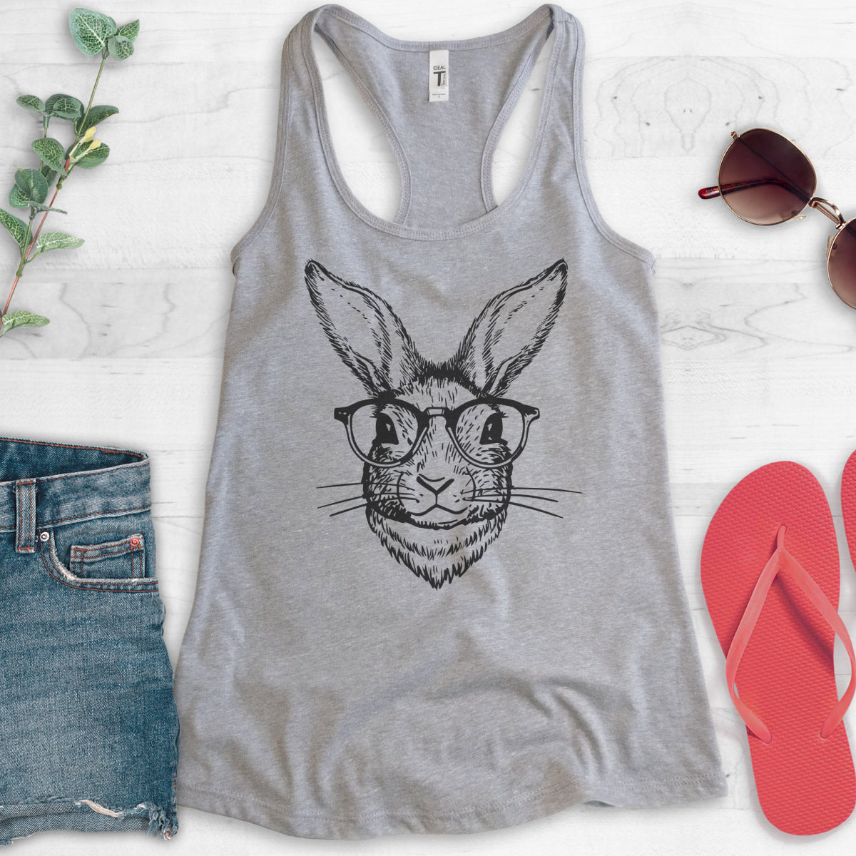 Hipster Rabbit Tank Top