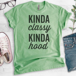Kinda Classy Kinda Hood Heather Apple Green Unisex T-shirt