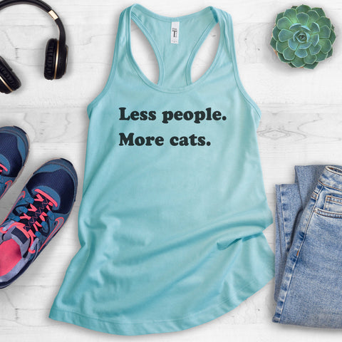 Less People More Cats Tank Top