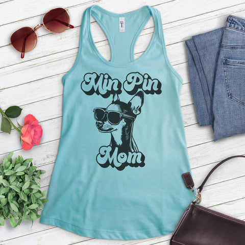 Min Pin Mom Tank Top