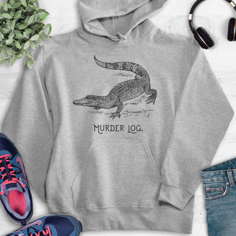 Murder Log Hoodie Heather Gray