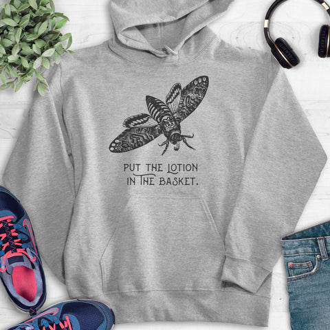 Put The Lotion In The Basket Hoodie Heather Gray