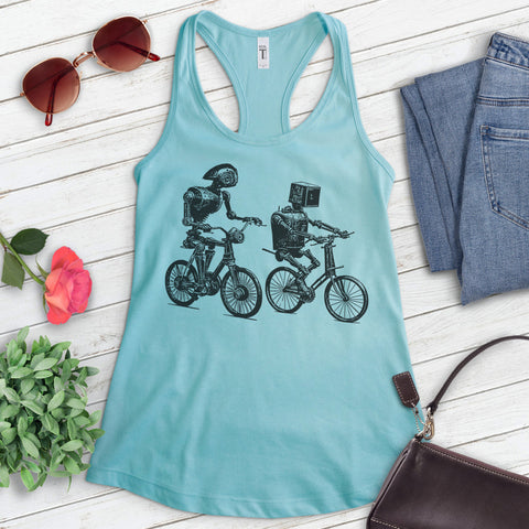 Robots Riding Bikes Tank Top