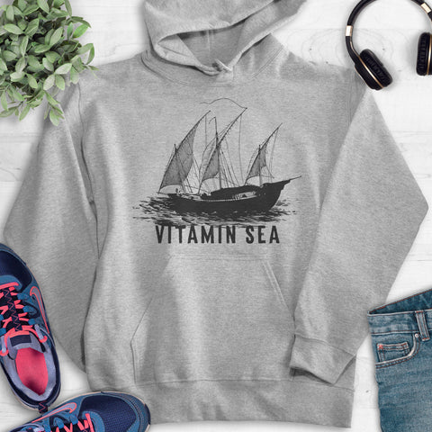 Sailing Vitamin Sea Hoodie Heather Gray