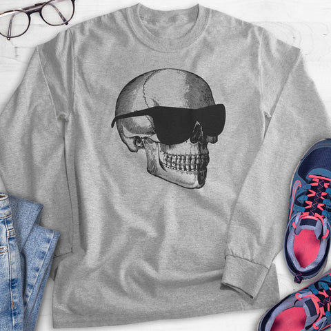 Skull With Sunglasses Hoodie, Sweatshirt, Long Sleeve T-shirt