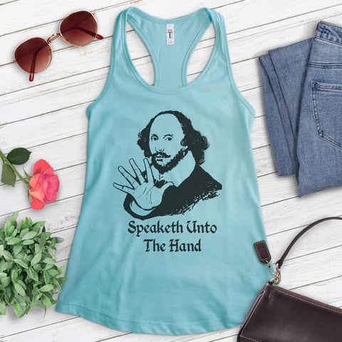 Speaketh Unto The Hand Shakespeare Tank Top