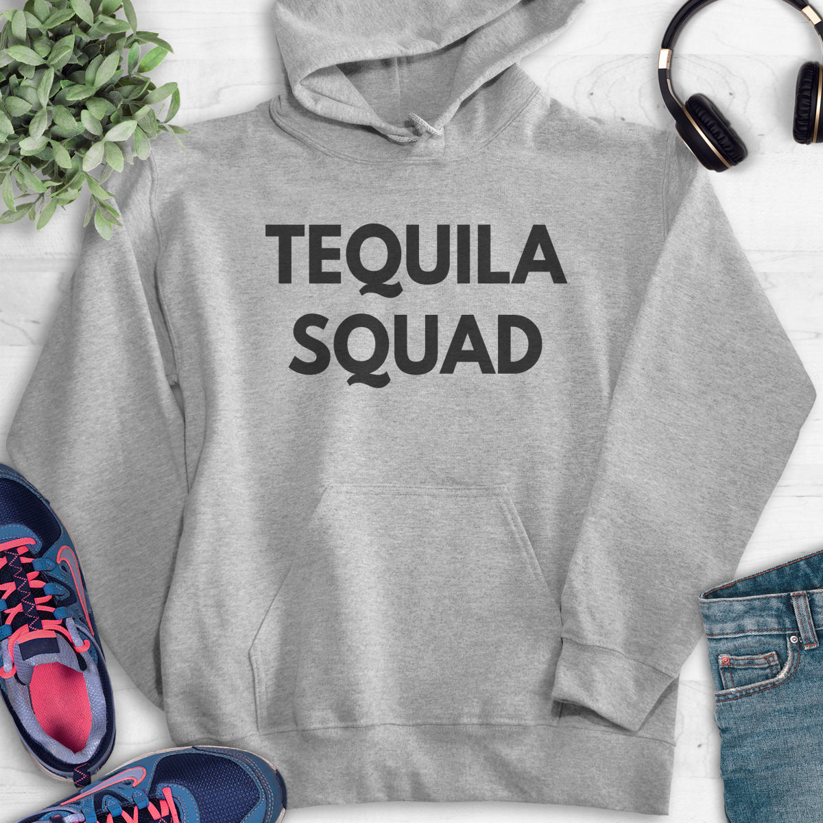 Tequila Squad Hoodie Heather Gray