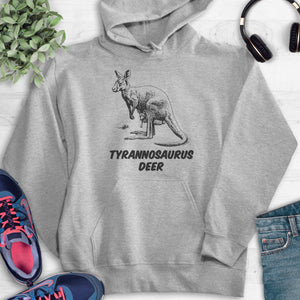 Tyrannosaurus Deer Hoodie Heather Gray