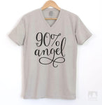 90% Angel Silk Gray V-Neck T-shirt