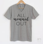 All Mommed Out Heather Gray V-Neck T-shirt