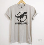Auntasaurus Silk Gray Unisex T-shirt
