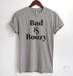 Bad & Boozy Heather Gray Unisex T-shirt