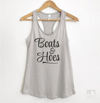 Boats And Hoes Silver Gray Tank Top
