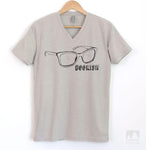 Bookish Silk Gray V-Neck T-shirt