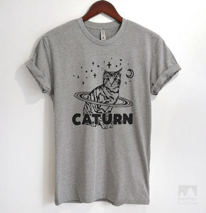 Caturn Heather Gray Unisex T-shirt