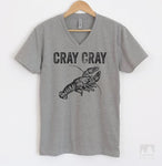 Cray Cray Heather Gray V-Neck T-shirt