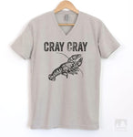 Cray Cray Silk Gray V-Neck T-shirt