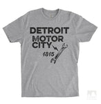 Detroit Motor City Heather Gray Unisex T-shirt
