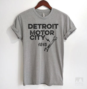 Detroit Motor City Heather Gray Unisex T-shirt