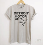 Detroit Motor City Silk Gray Unisex T-shirt