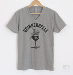 Drinkerbelle Heather Gray V-Neck T-shirt