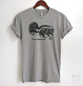 Fart Squirrel Heather Gray Unisex T-shirt